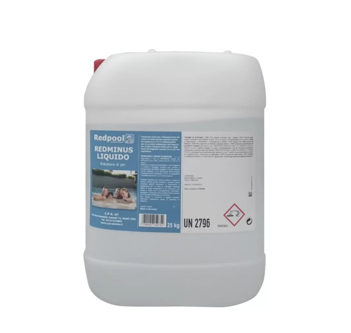 REDMINUS LIQUIDO RIDUTTORE DI PH PER PISCINA (PER POMPE DOSATRICI)