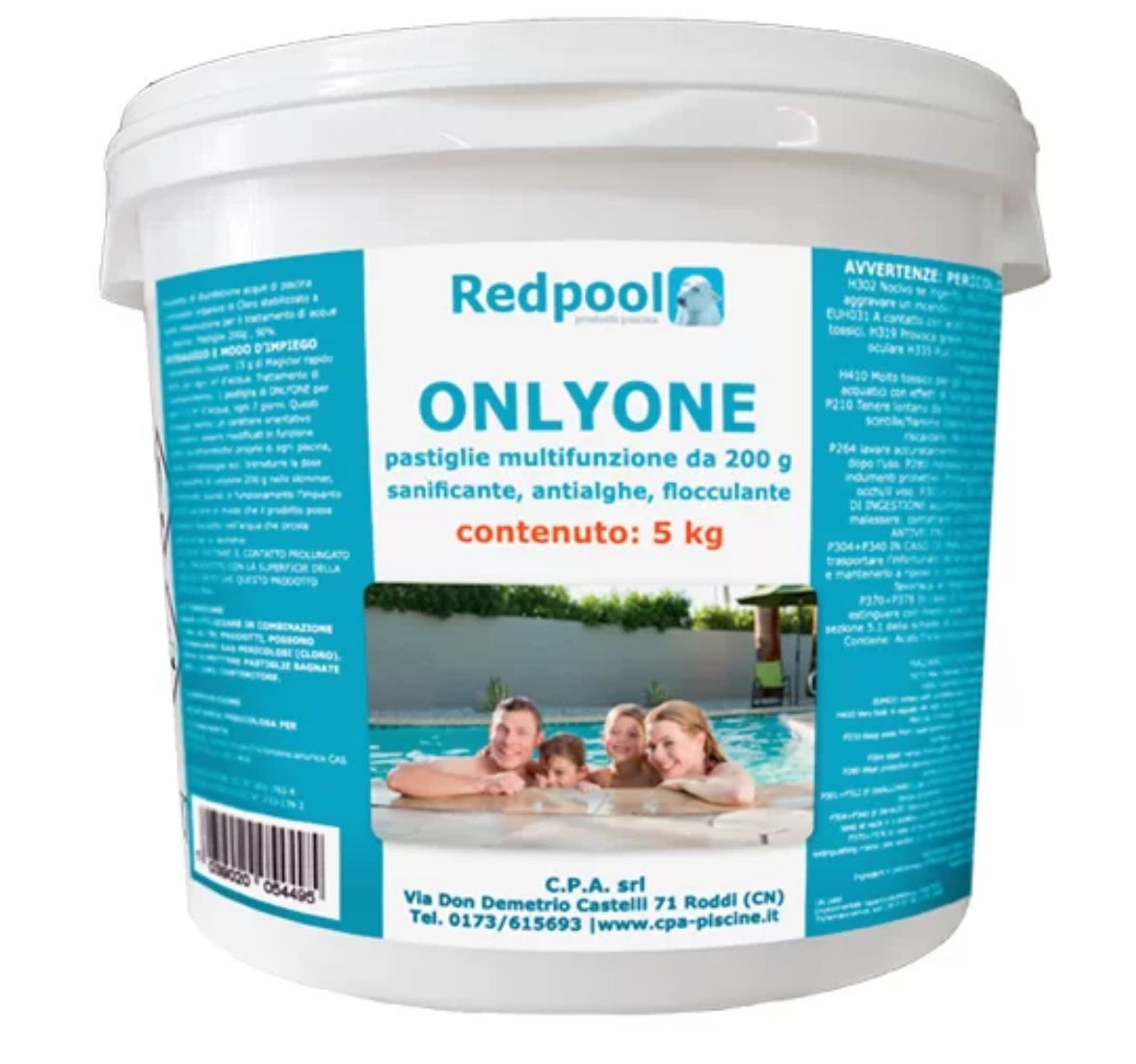 ONLY ONE PASTIGLIE MULTIFUNZIONE PER PISICINA (CLORO,FLOCCULANTE, ANTIALGHE)