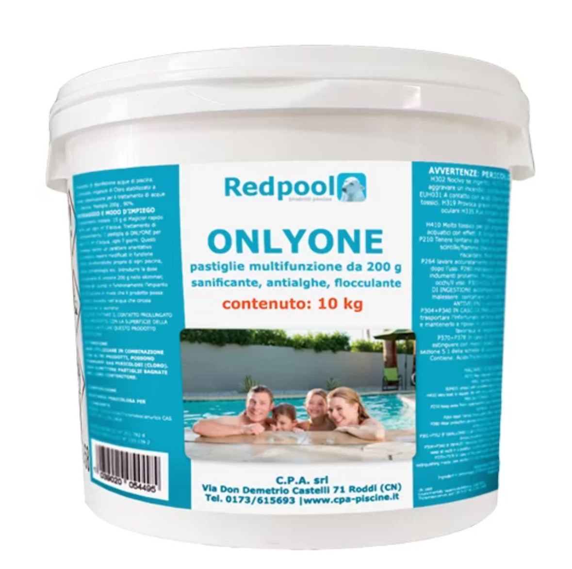 ONLY ONE PASTIGLIE MULTIFUNZIONE PER PISICINA (CLORO,FLOCCULANTE, ANTIALGHE)