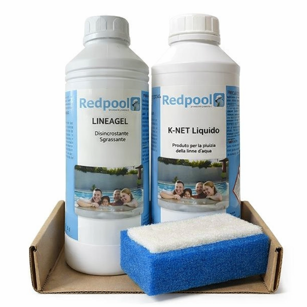 Kit Pulizia Piscina Linea di Galleggiamento – Pool Gom + Sgrassante Antigrasso e Anticalcare
