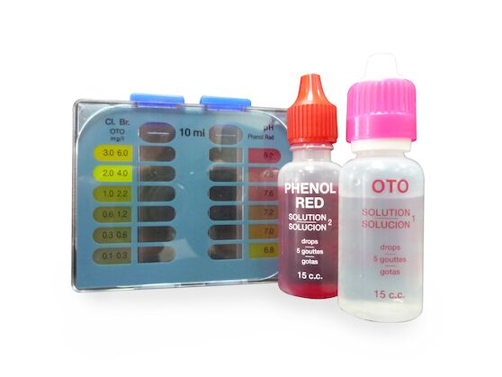 Kit analizzatore CTX con liquidi per analisi acqua piscina